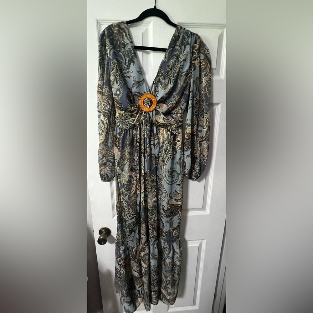 Elegant Paisley Print Dress - Jessica Simpson